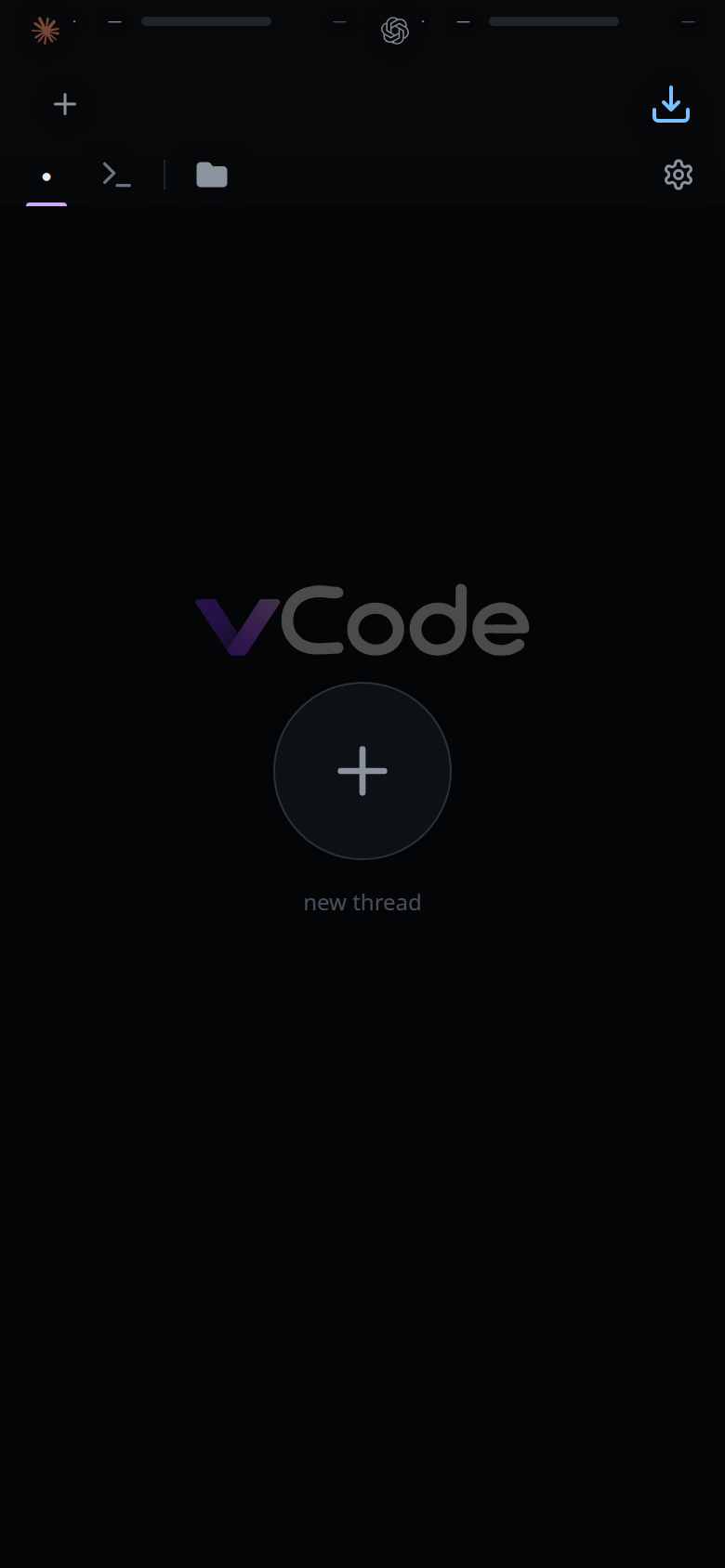 VCode, opened through the router